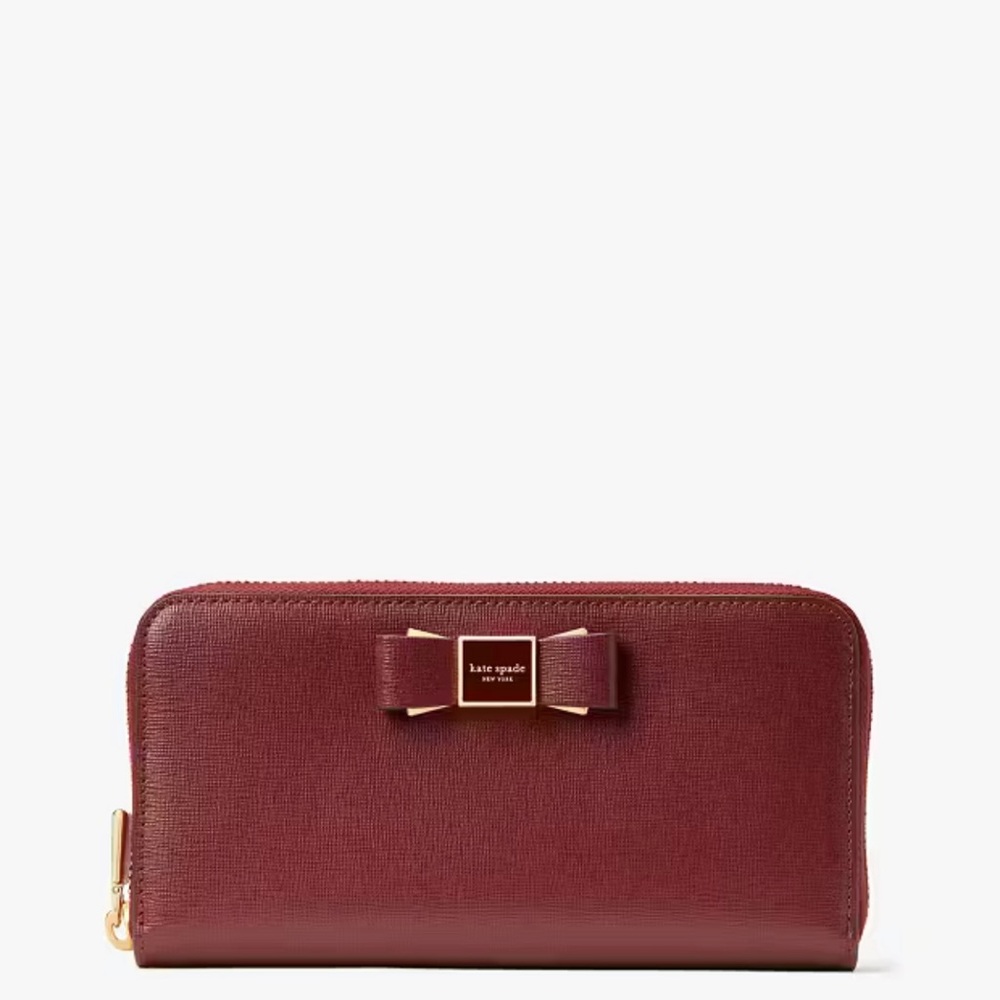 Kate Spade New York Morgan Embellished Bow  Leather Continental Wallet